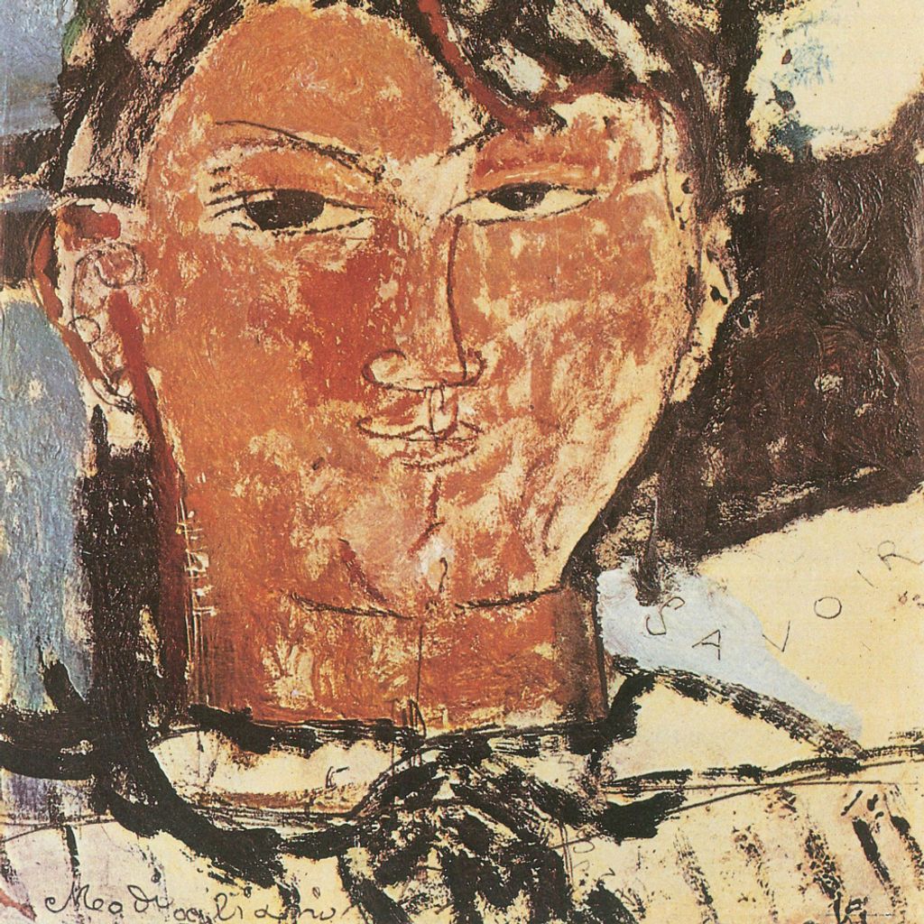 Amedeo Modigliani Kunstdruck Bild - Bildnis Pablo Picasso, 1915, Detail (70 x 70 cm)