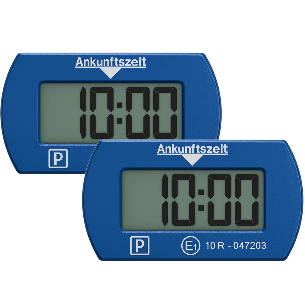 2X Needit Park Mini Blau elektronische Parkscheibe Digitale Parkuhr mit offizieller Zulassung des Kraftfahrtbundesamtes 2er Sparset