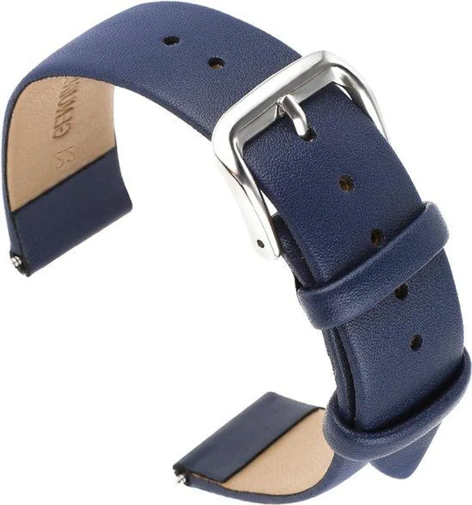 Bracelet cuir 22mm anti-irritation avec changement rapide sans outil