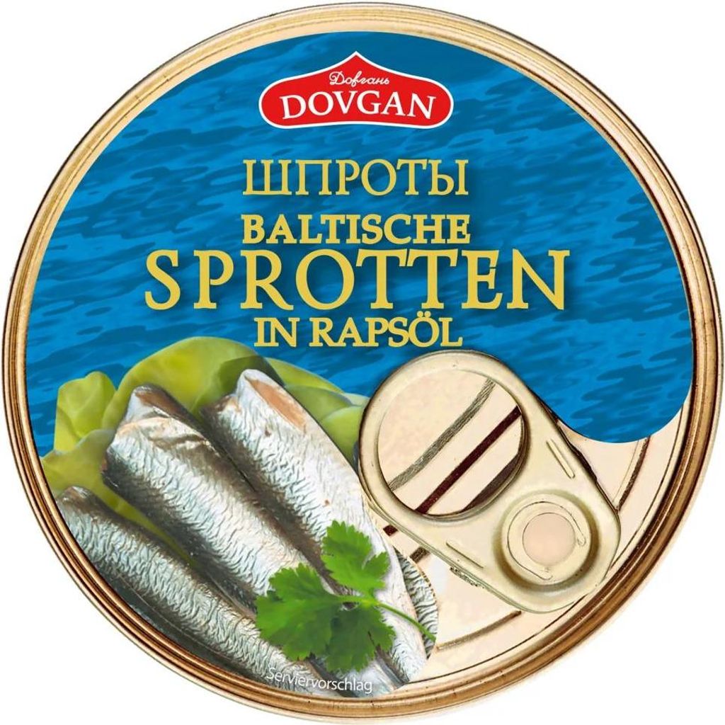 DOVGAN Baltische Sprotten in Rapsöl 160g Produktbild 