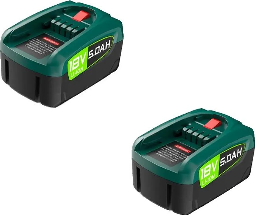 Lot de 2 batteries de rechange 18V 5.0Ah pour outillage sans fil pro