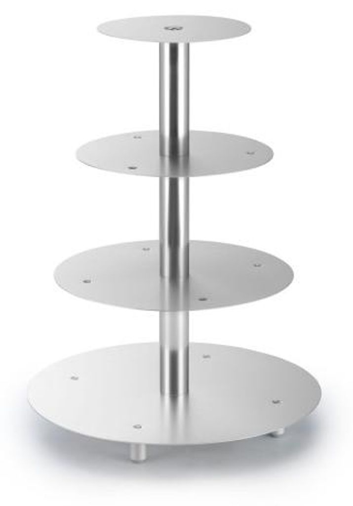 4-stöckige runde Aluminium-Tortenetagere