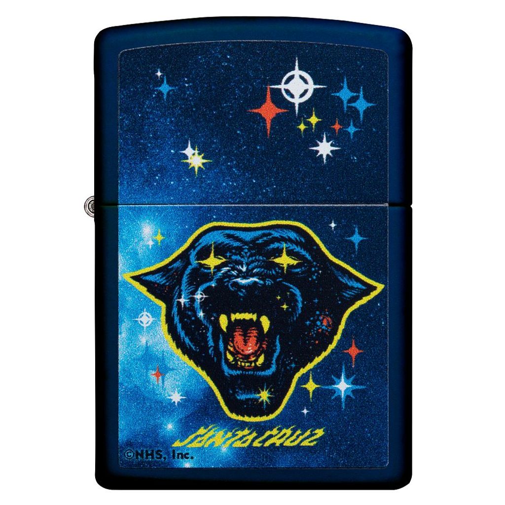 ZIPPO - Santa Cruz Design - Navy Dunkelblau Nachts Panther Sternenhimmel Marineblau Raubkatze Skateboard Sturmfeuerzeug nachfüllbar Benzin 60005920