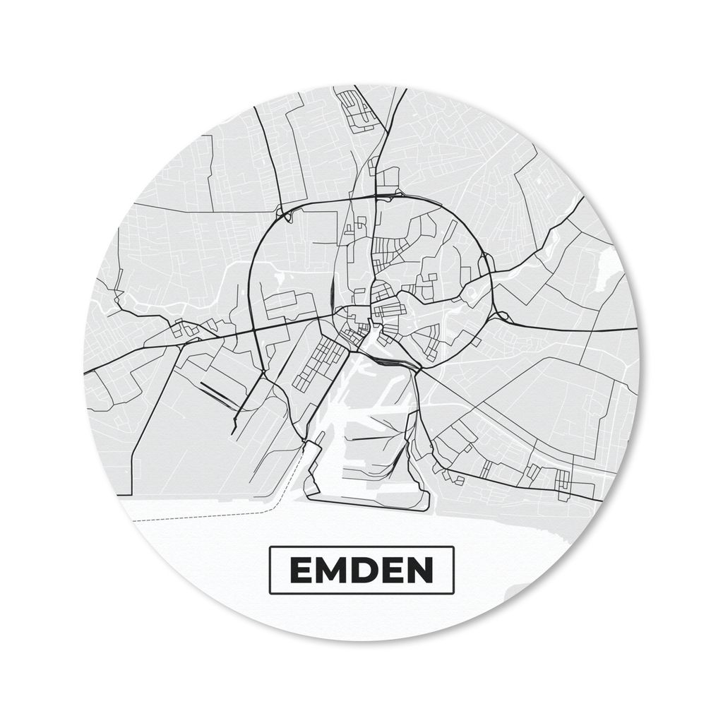 MuchoWow Mauspad Mousepad Karte - Deutschland - Emden - Stadtplan 30x30 cm - Mousepads - Maus Mat - Pad - Mausunterlage - Tischunterlage - Schrei...