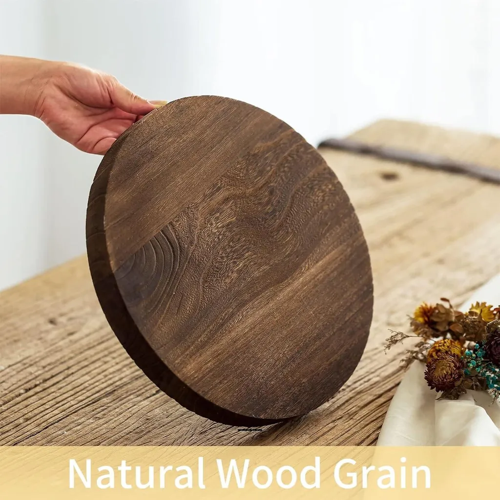 Plateau rectangulaire en bois rustique 40x17cm pour décoration de table