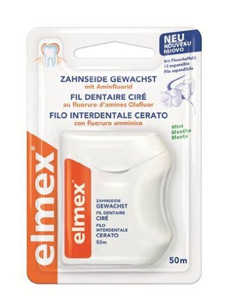 Elmex 159909 Zahnseide, gewachst, 2er Pack (2 x 1 Stück)