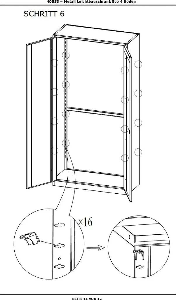 Armoire métallique Eco 180x81x39 cm avec 4 étagères modulables - 23