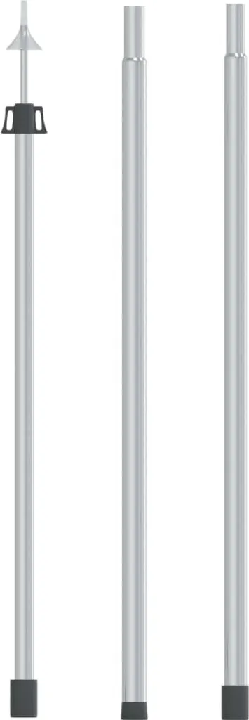 The Living Store Motoculteur télescopique 102-260 cm en aluminium robuste