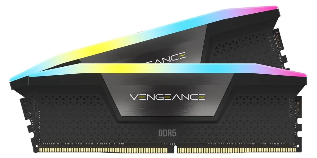 Kit Mémoire DDR5 32GB CORSAIR VENGEANCE RGB 6000MHz CL38 Haute Vitesse