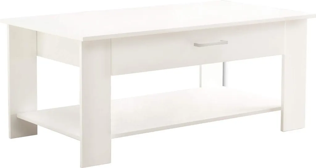 Tavolino Basso Bianco Milani Home 110x60x44 cm | Robusto e Moderno