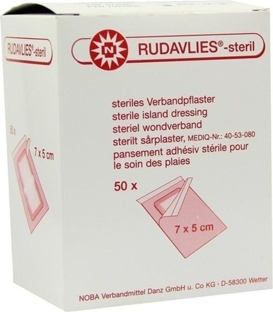RUDAVLIES STERIL 7CMX5CM VERBANDPFLASTER, 50 St PFL Image du produit 