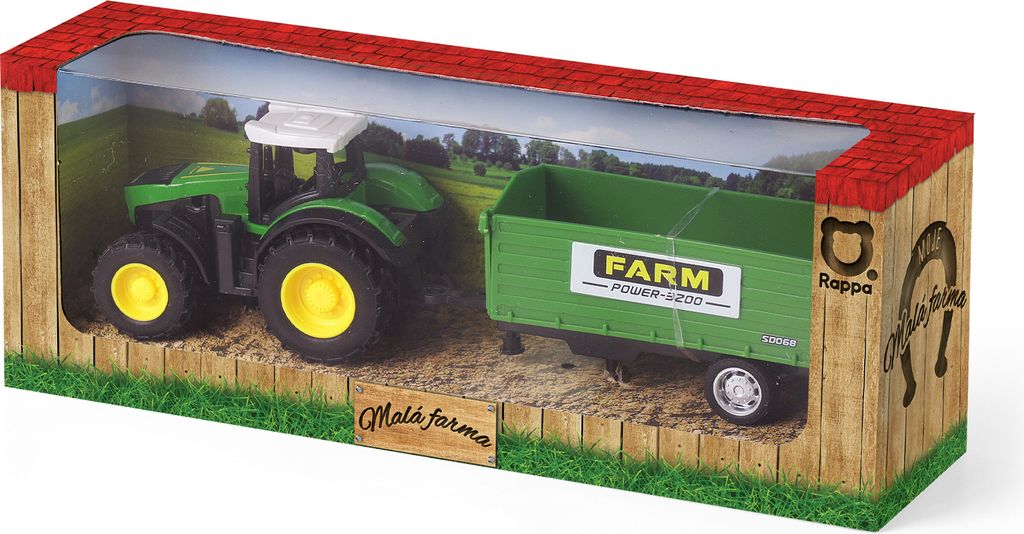 Kovový traktor s vlečkou Obrázok produktu 