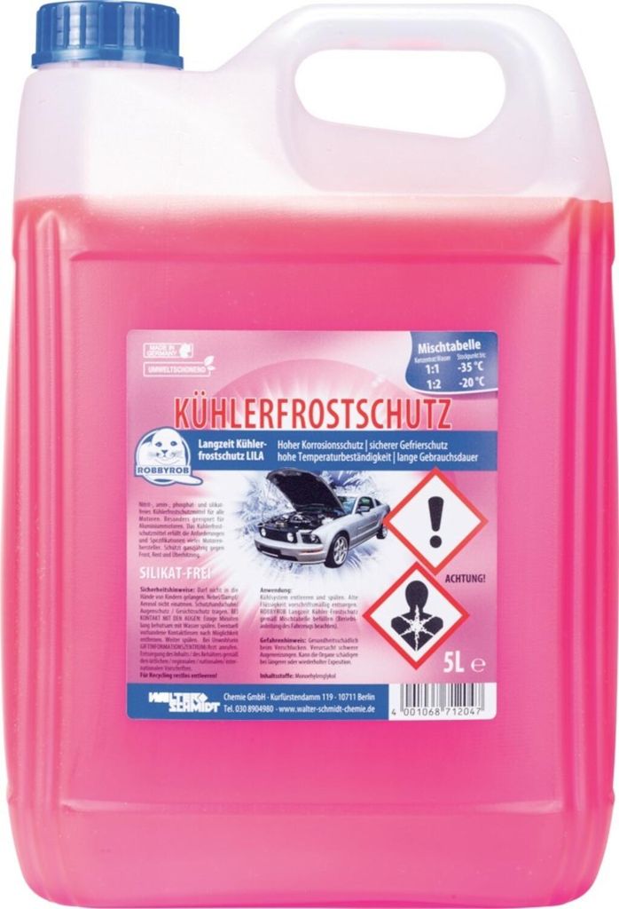 Robbyrob Kühlerfrostschutz R12+ lila silikatfrei 5L 3 Stk