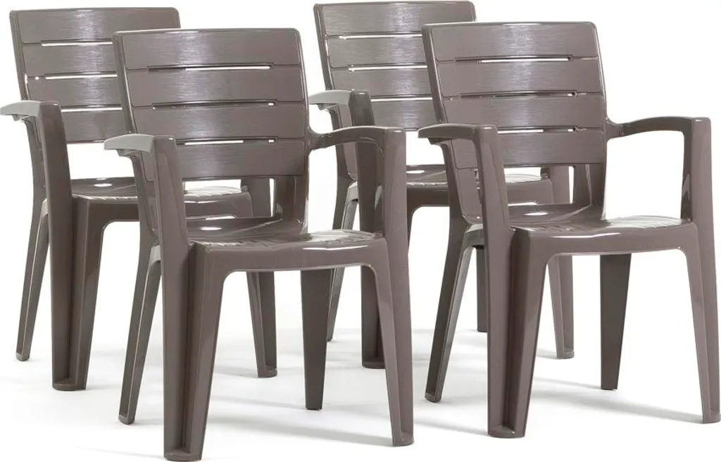 Set 4 Sedie Esterno Anita Tortora: Ideali per Terrazze e Case al Mare