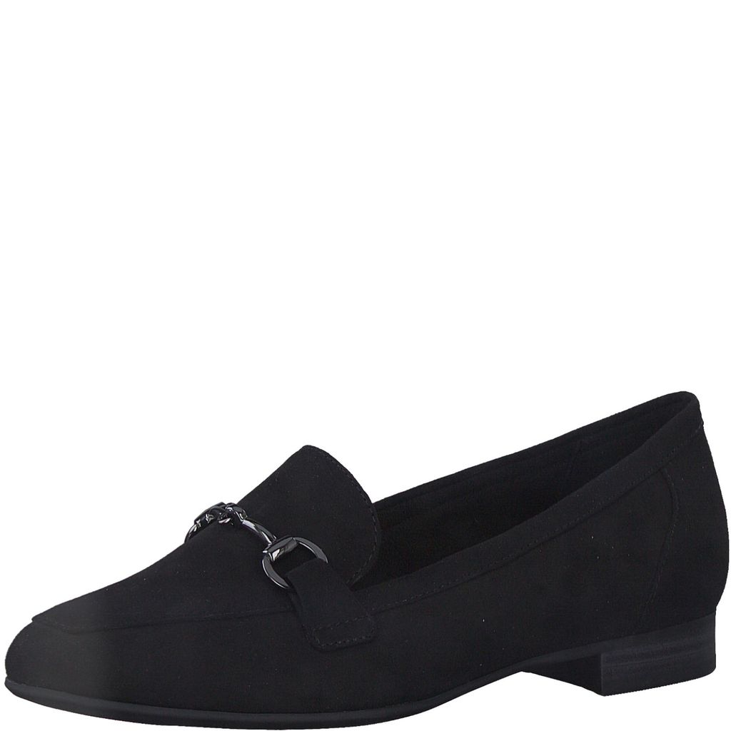 Mocassin Femme MARCO TOZZI - Slipper En Cuir, Semelle Confort Feel Me - Taille Normale Recommandée