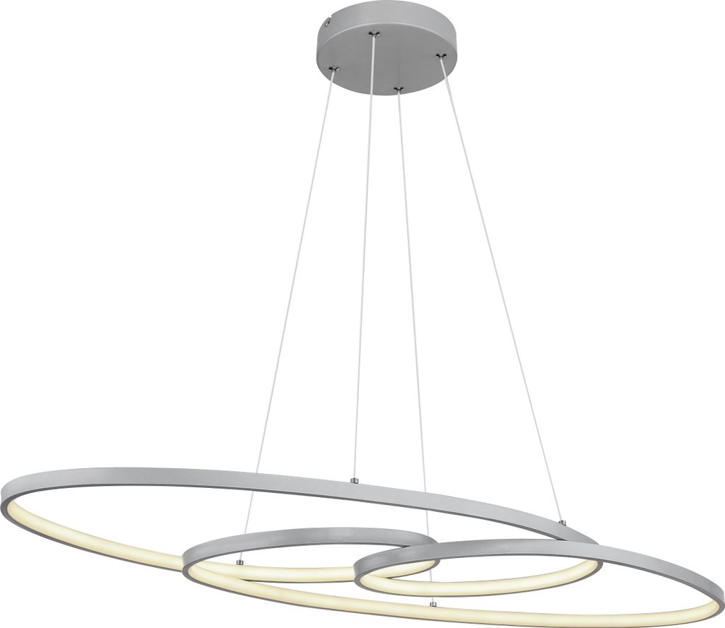 Globo Lighting Hängeleuchte Metall silberfarben matt, LED