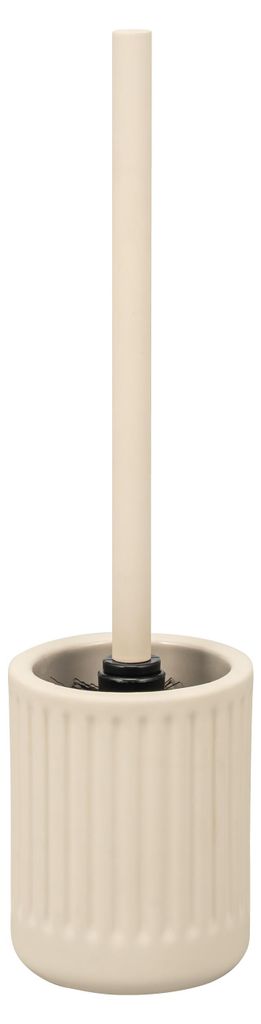 eluno WC-Garnitur CASCINA, WC-Bürste inkl. 1x schwarzer Ersatzbürstenkopf, aus Keramik in Beige