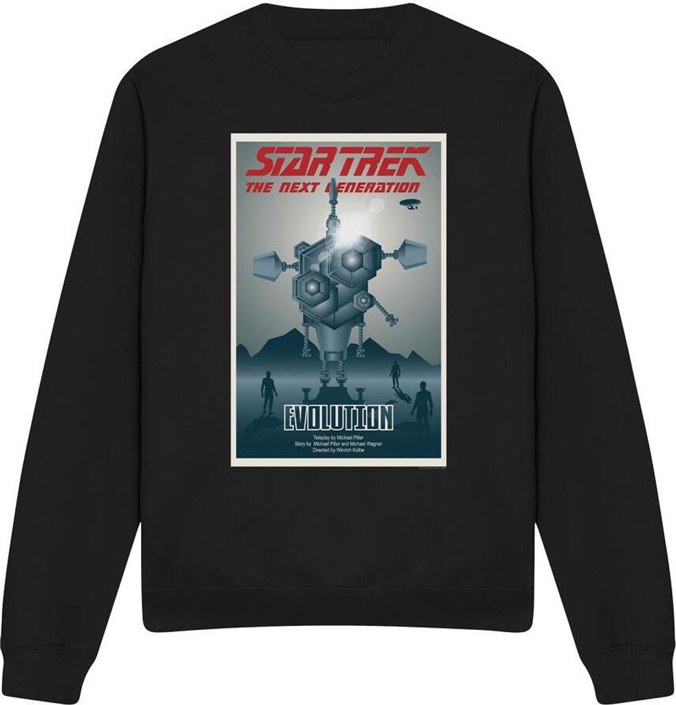 Star Trek - "The Next Generation Season 3 Episode 1" Sweatshirt für Herren/Damen Uni TV11764 (S) (Schwarz)