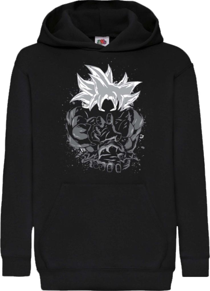 Kinder Kapuzenpullover Dragon Anime Manga Ball Z Goku Ultra 02, 7-8 Jahr - 128 / Schwarz