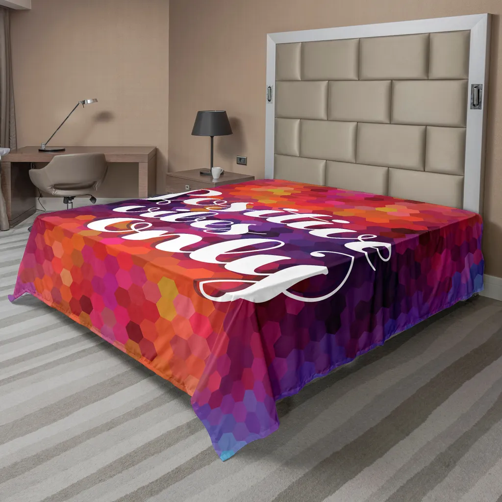Drap de Lit Décoratif Géométrique pour Chambre Moderne 266x260 cm