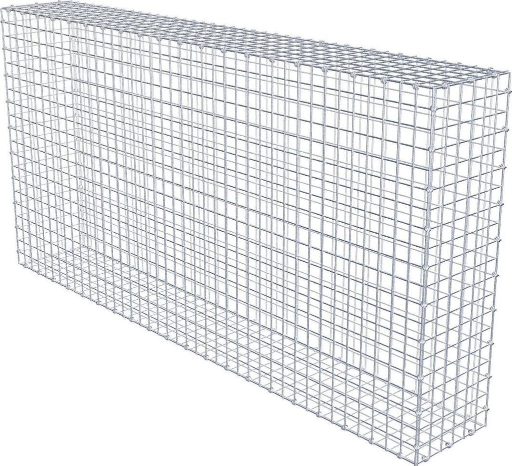 Gabione 200 cm x 100 cm x 30 cm (L x H x T), Maschenweite 5 x 5 cm, Spiralring