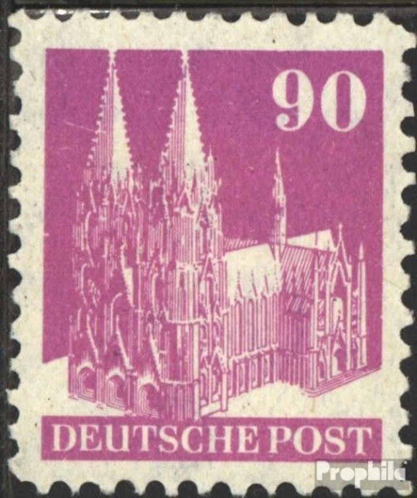 Briefmarken Bizone (Alliierte Besetzung) 1948 Mi 96W II E postfrisch Bauten