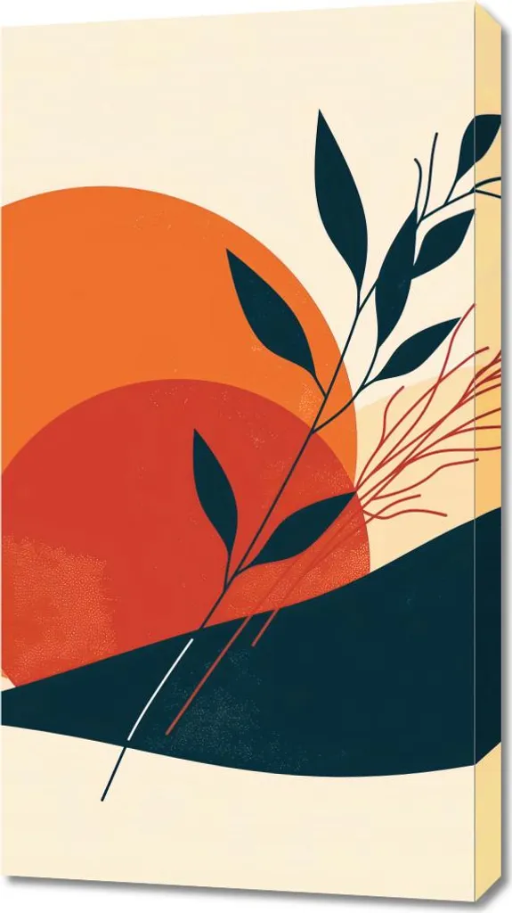 Quadro 50x90 cm Tramonto nella quiete