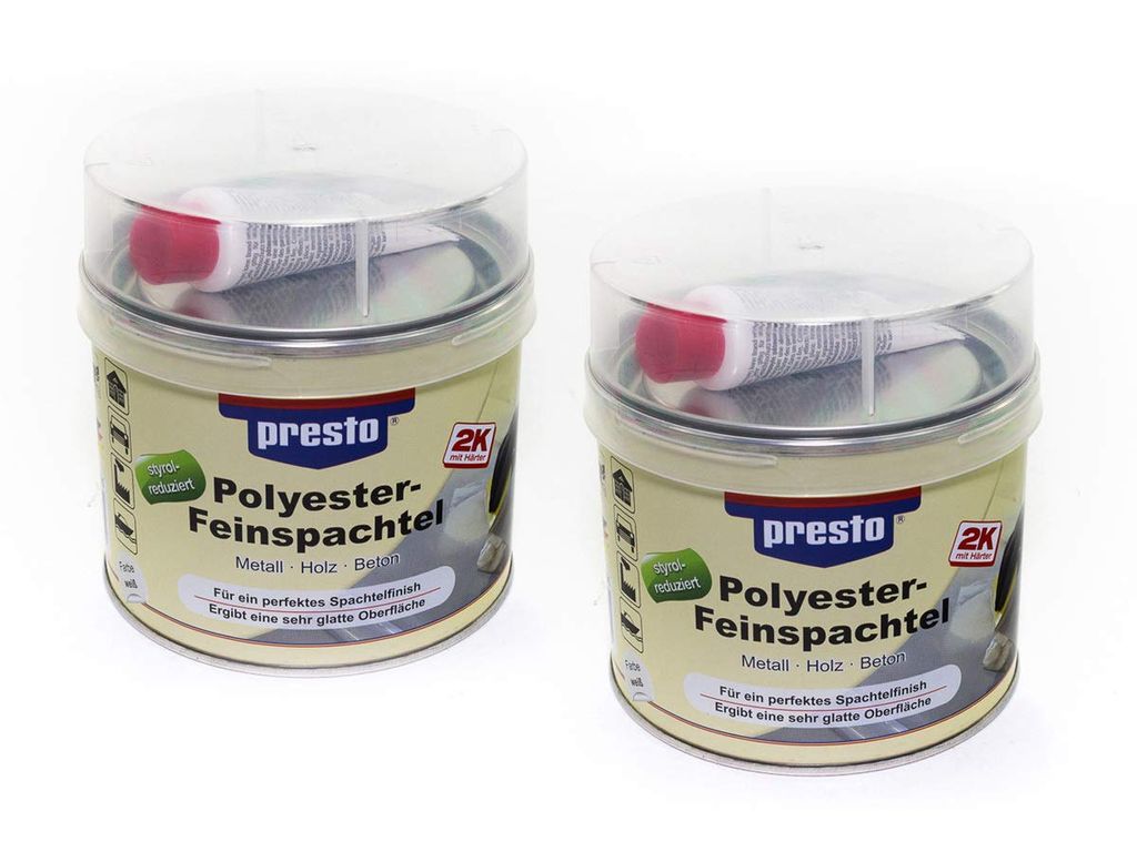 2K-Feinspachtel weiß,Härter rot 1000g Dose