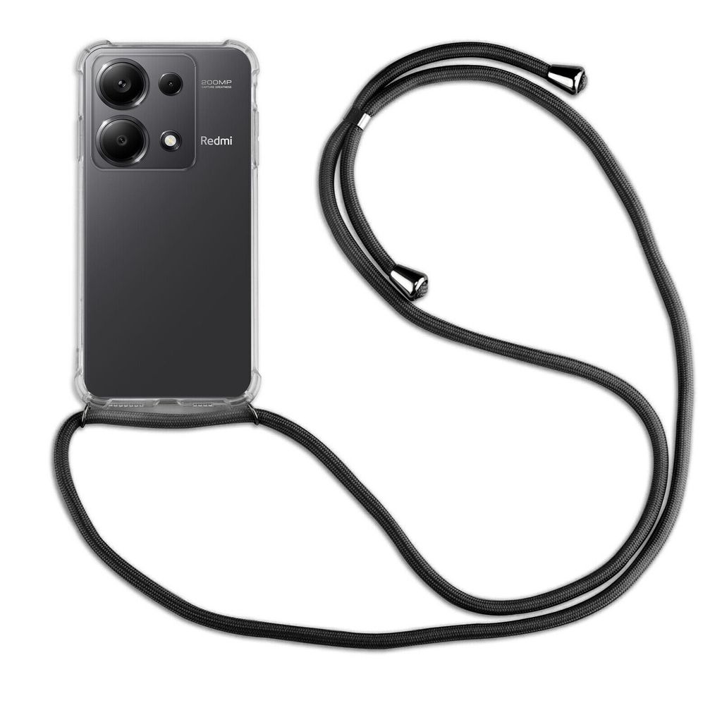Handykett für Xiaomi Redmi Note 13 Serie Hülle mit Kordel Handyhülle mit Band Redmi Note 13 Pro 4G in Grau
