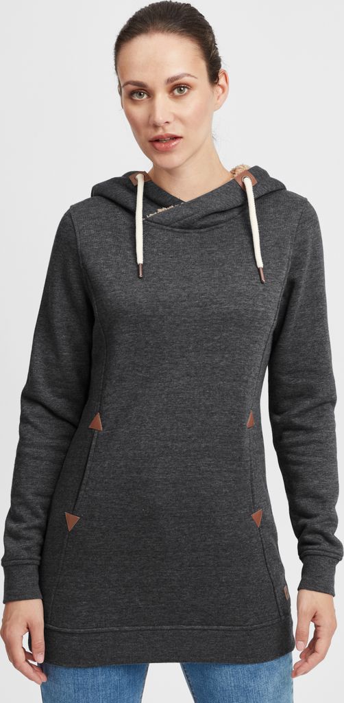 OXMO OXVicky Sweat Pile Hoodie Long Damen Langer Kapuzenpullover Hoodie Pullover Mit Kapuze Und Teddy-Futter