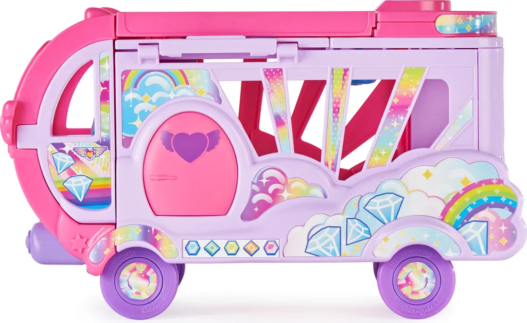 Hatchimals Caravane Rose Transformable avec Espace de Jeu Intégré 2 en 1