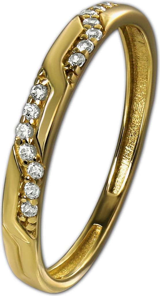 GoldDream Gold Ring Glamour Gr.58 333er Zirkonia Gelbgold Damen GDR567Y58