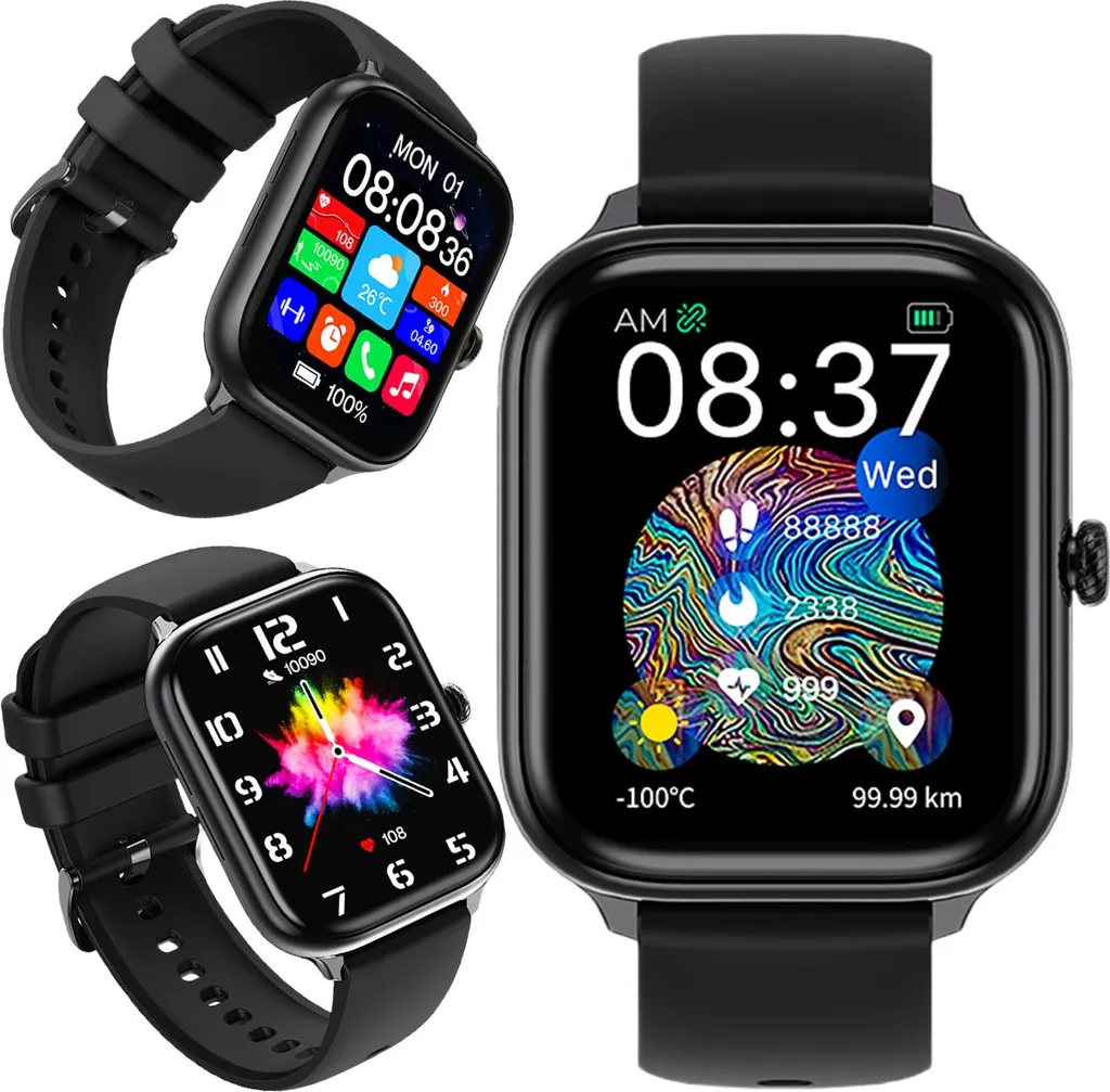 IMIKI ST1 Smartwatch IPS 1,78 Pouces Montre Connectée Métal Gris Foncé