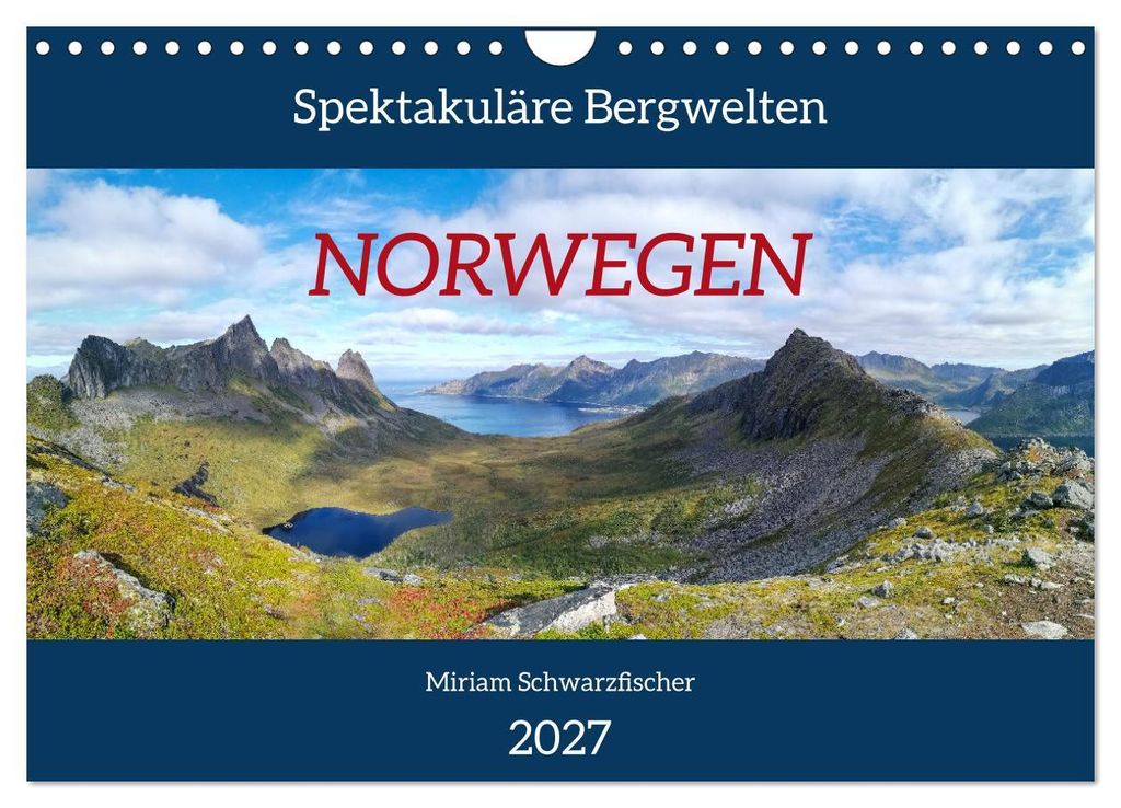 Spektakuläre Bergwelten Norwegen (Wandkalender 2027 DIN A4 quer), CALVENDO Monatskalender