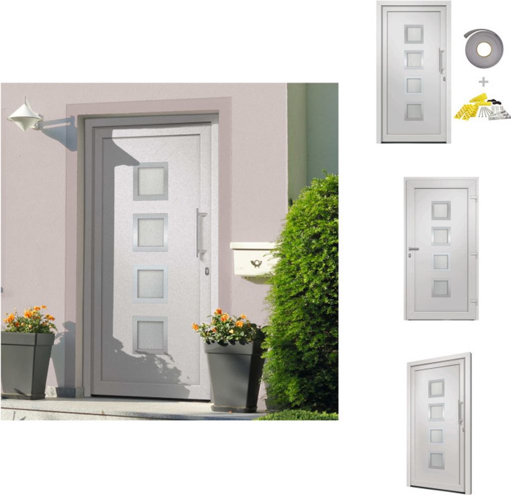 vidaXL Haustür Weiß 98x208 cm - Haustüren