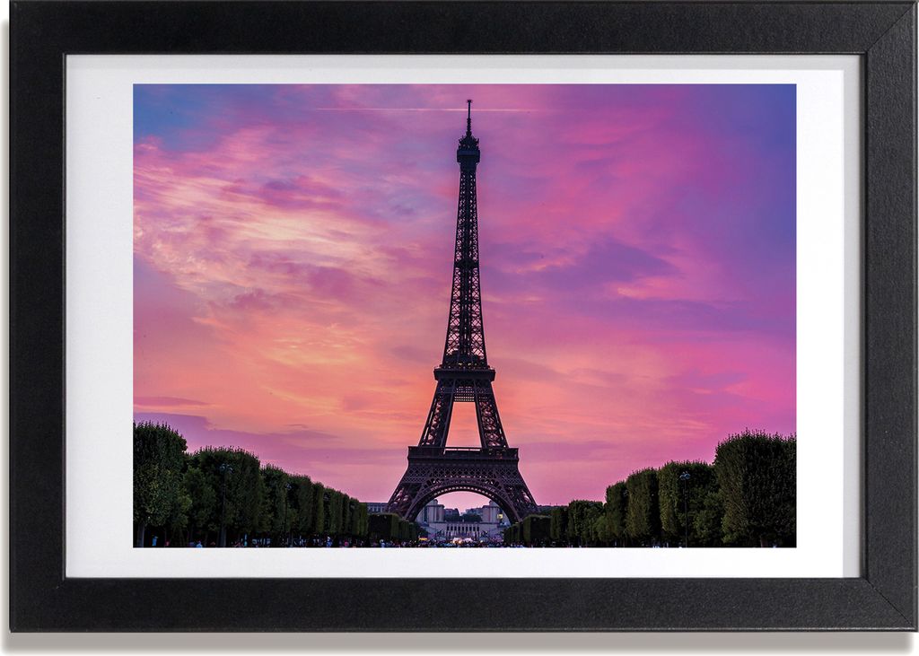 Bild 30x20 MDF-Rahmen, Wandkunst Eiffelturm in Paris Produktbild 