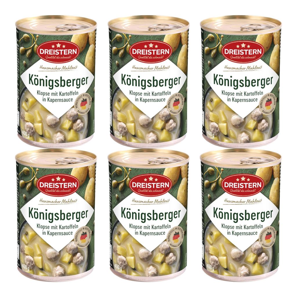 DREISTERN 6x Königsberger Klopse mit Kartoffeln in Produktbild 