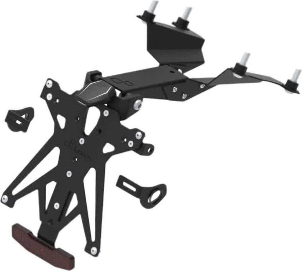 Lightech B2 Verstellbarer Kennzeichenhalter-Satz mit Licht und Reflektor