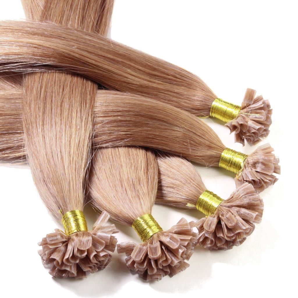 hair2heart Bonding Extensions Echthaar glatt 8/01 Hellblond Produktbild 