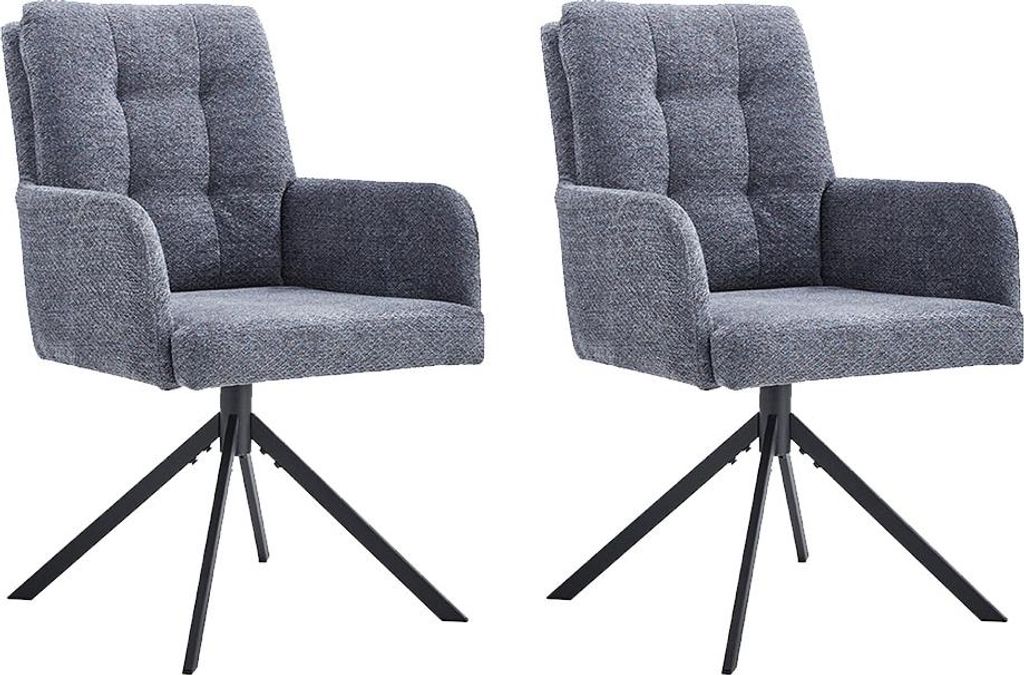 Stozy Esszimmerstuhl Drehbar Colt Dunkelgrau - 2 Stück