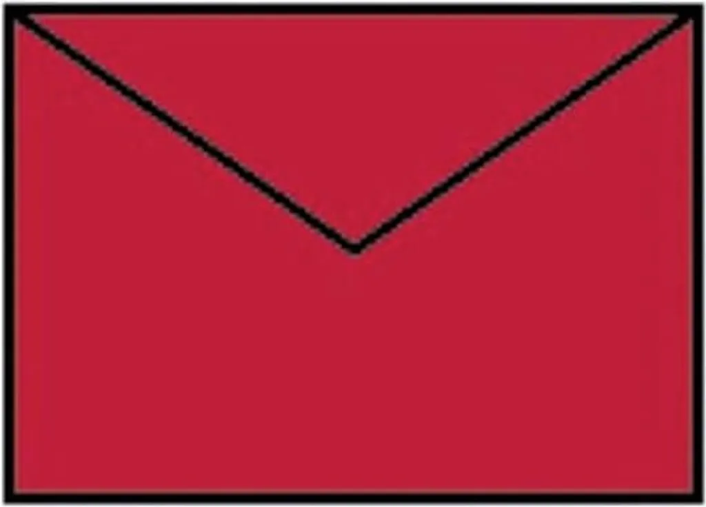Petite enveloppe rouge mat C7 Paperado pour invitations et remerciements