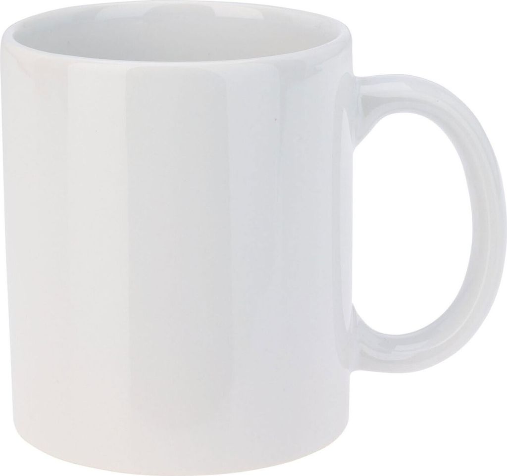 Weißer Keramikbecher 330 ml für kreative Gestaltung – zum Bemalen und Basteln