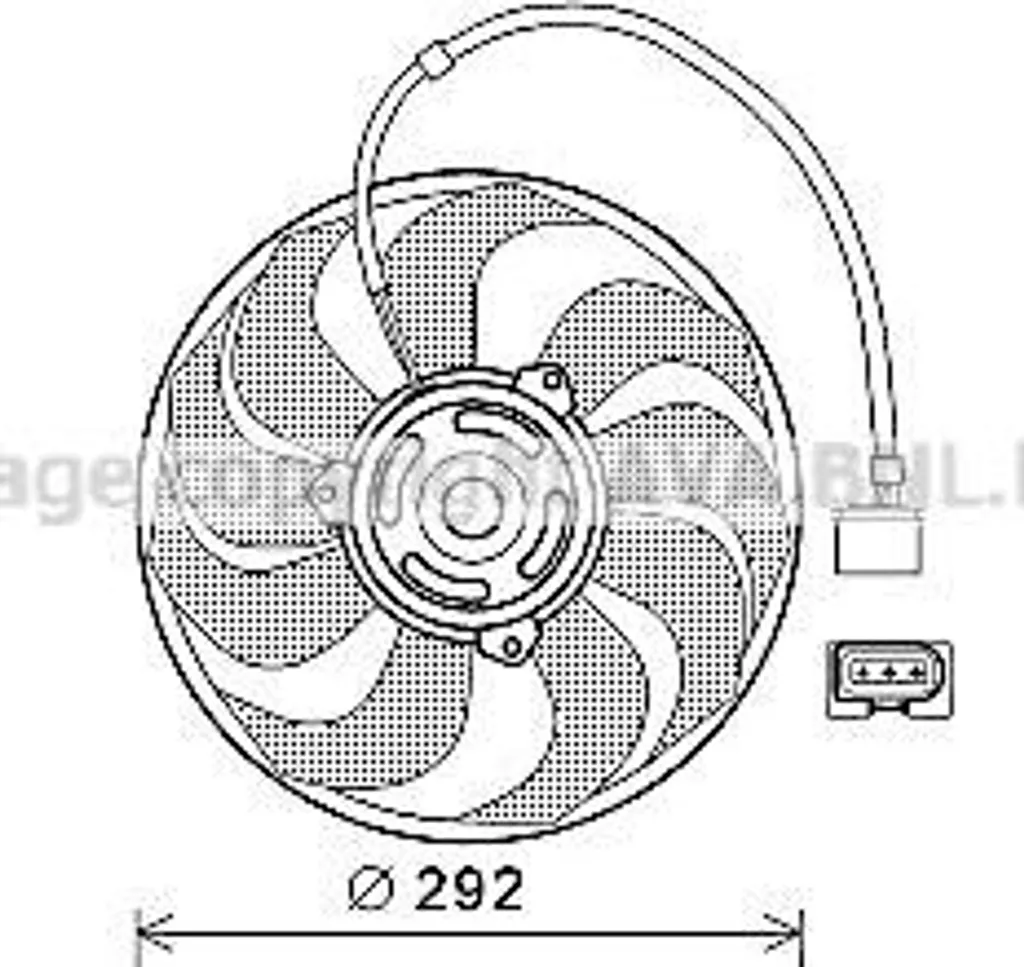 Système de refroidissement pour Polo 9N et Skoda Fabia - Ventilateur AVA