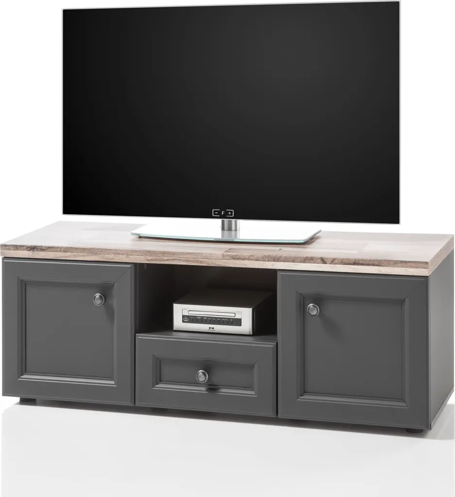 Commode Toscane Gris Timber Wood : Gain de Place et Rangement Optimisé
