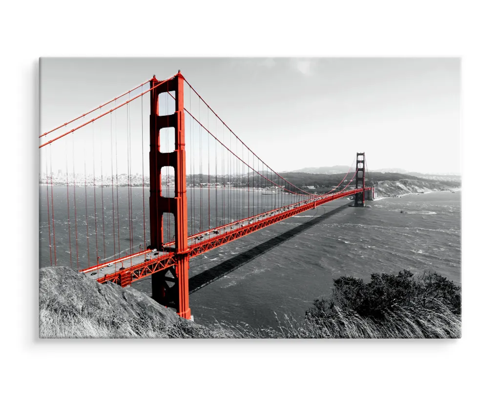 Acquista Stampa su Tela Golden Gate 70x50 cm - Arte San Francisco Online - 4
