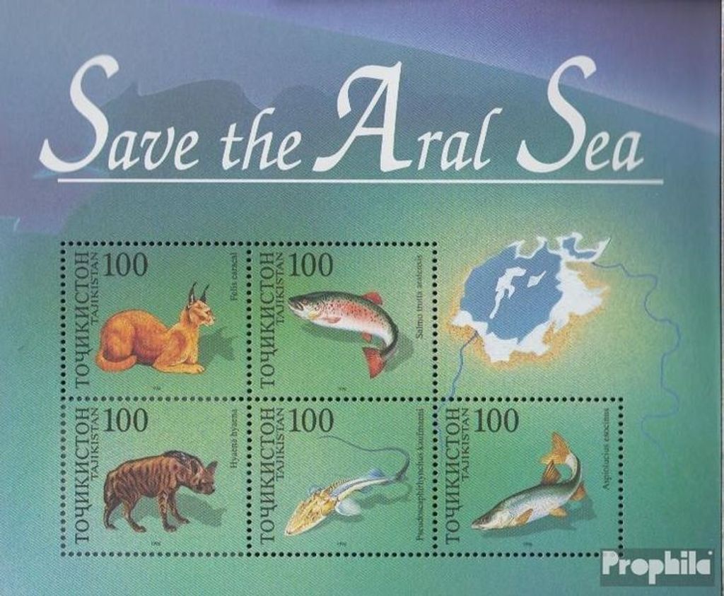 Briefmarken Tadschikistan 1996 Mi Block8 (kompl.Ausg.) postfrisch Aralsee
