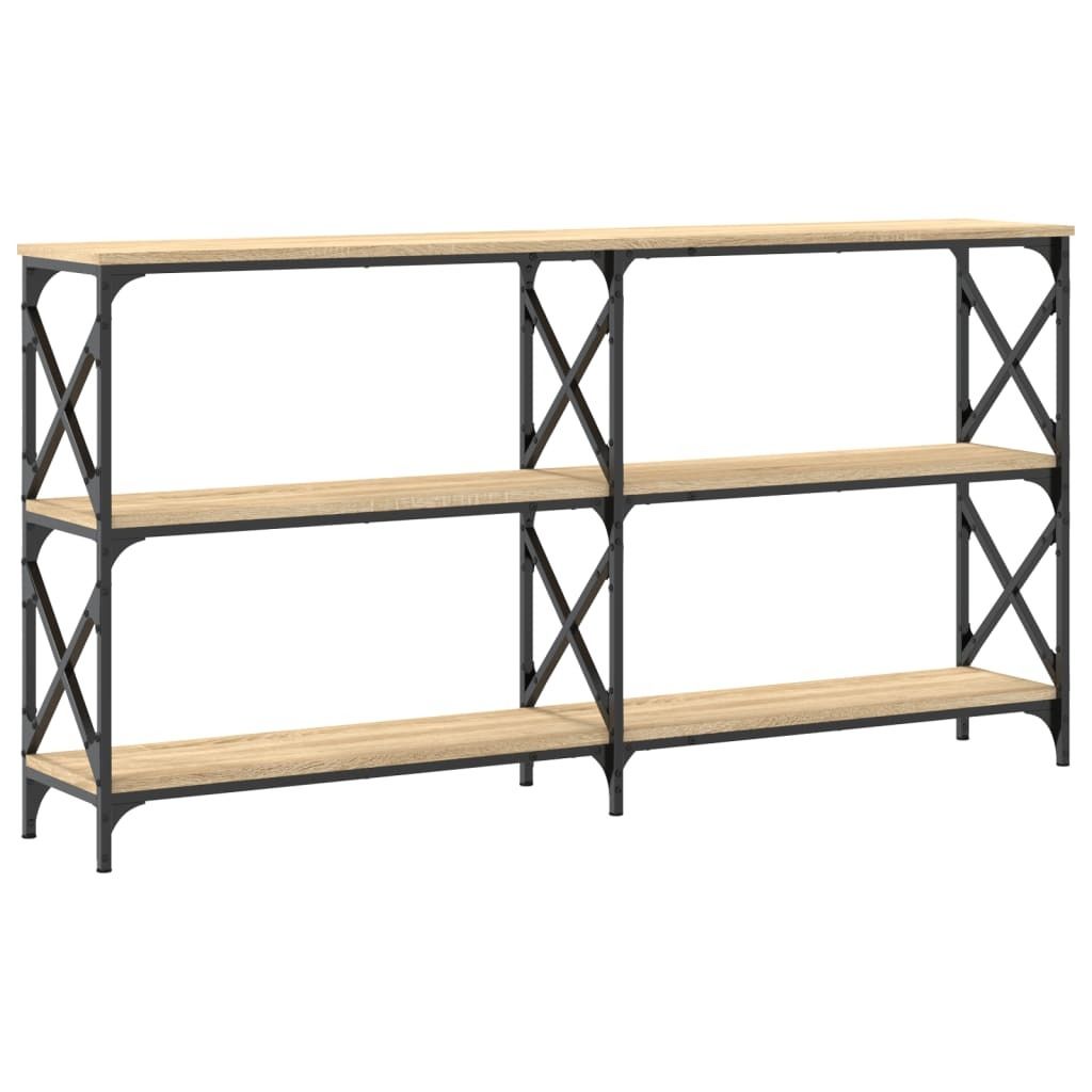 vidaXL Stolik konsola dąb sonoma 156x28x80,5 cm materiał Zdjęcie produktu 