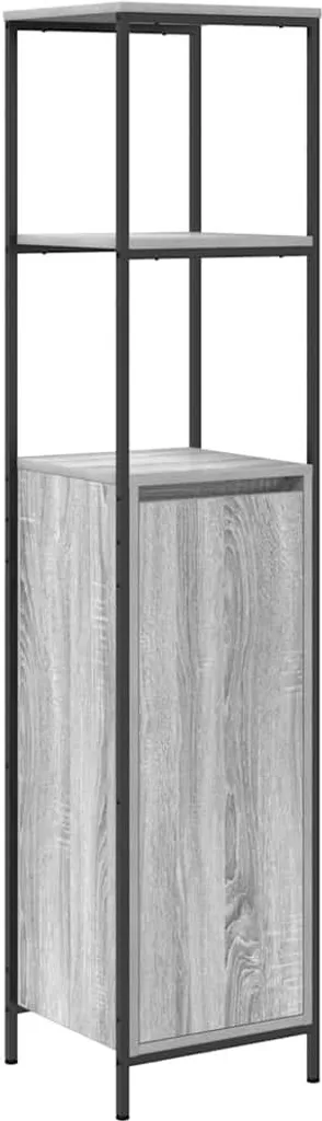Colonna Bagno Moderna Grigio Sonoma 36x35x165 cm | Design Slim