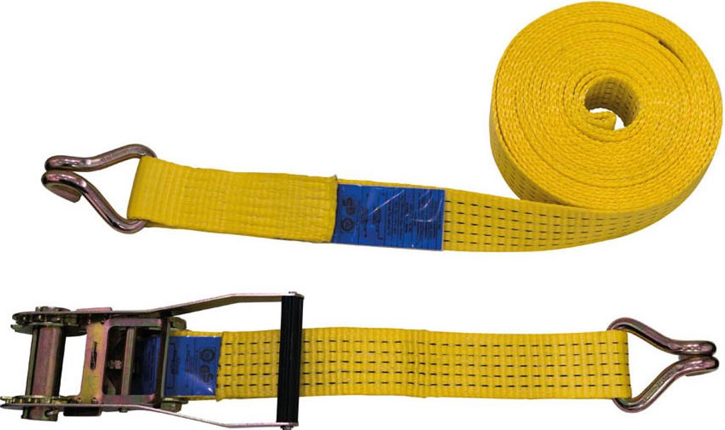 Ratschenspanngurt, Zurrgurt, 10 m x 50 mm, 2500/5000 daN, Doppelspitzhaken