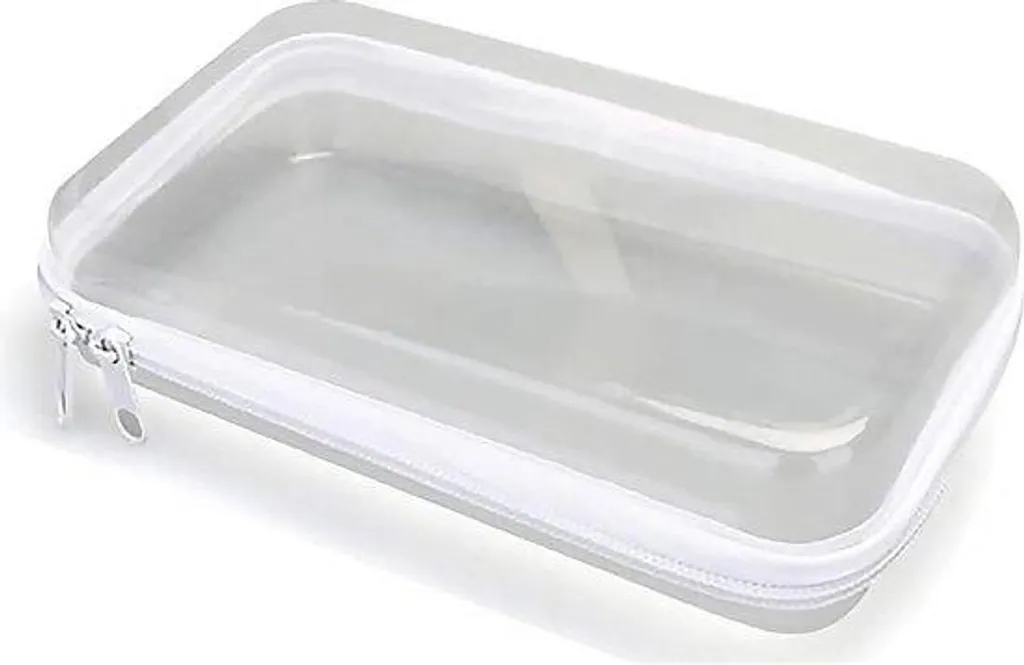 Organiseur de collations de voyage grande taille blanc et transparent